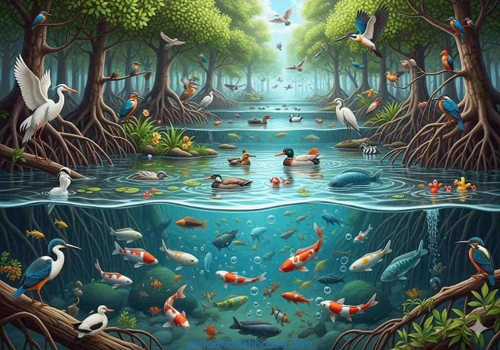 dampak positif dari lingkungan yang menjadi area tambak ikan