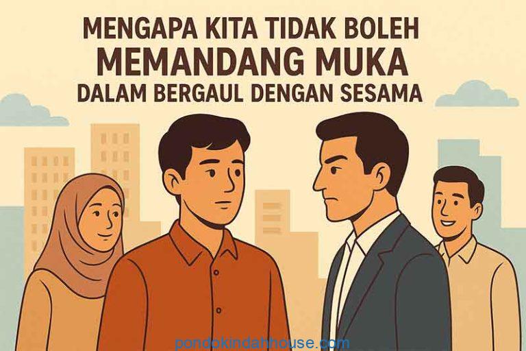 mengapa kita tidak boleh memandang muka dalam bergaul dengan sesama