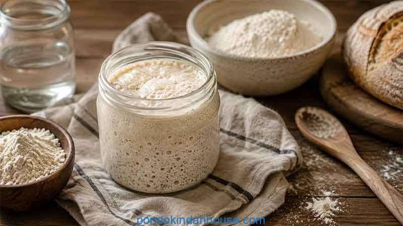 cara membuat starter sourdough
