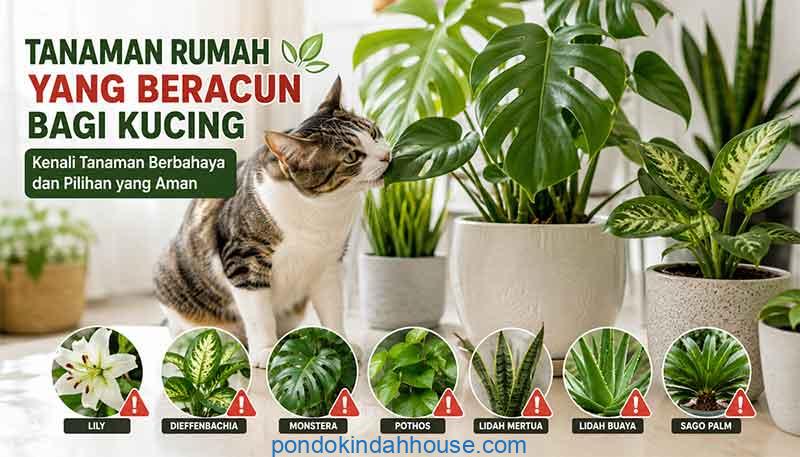 tanaman rumah mana yang beracun bagi kucing