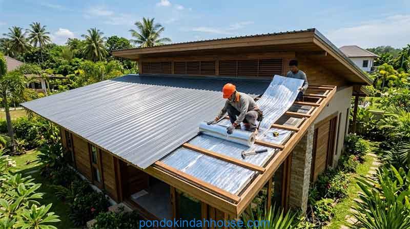 cara membuat rumah dengan atap seng tidak panas