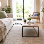 jarak ideal sofa dengan meja ruang tamu